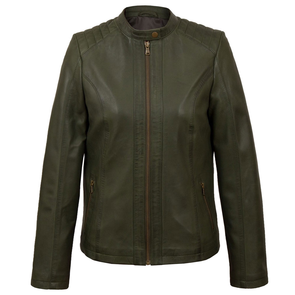 02 Women’s Leather Jacket - Image 1