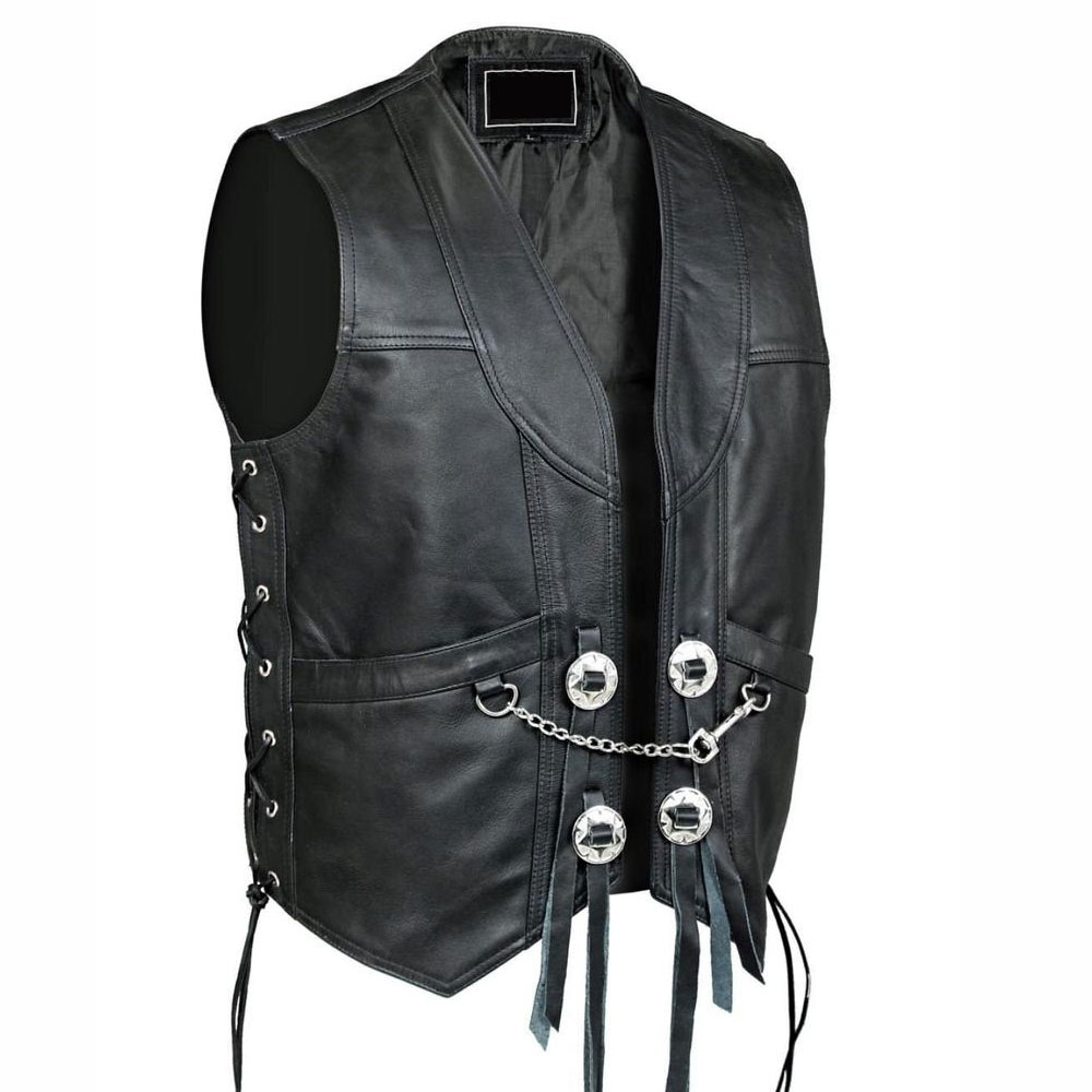04 Men's Leather Vest - Image 1