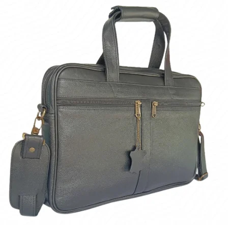 06 Leather Laptop Bag - Image 1