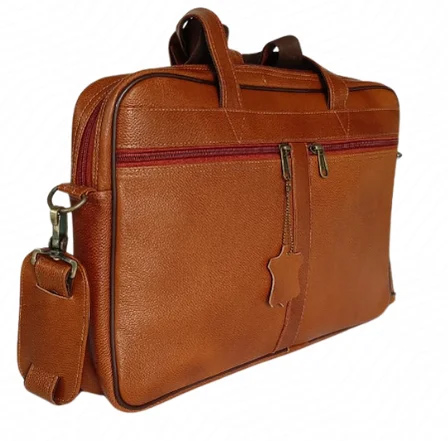 08 Leather Laptop Bag - Image 1